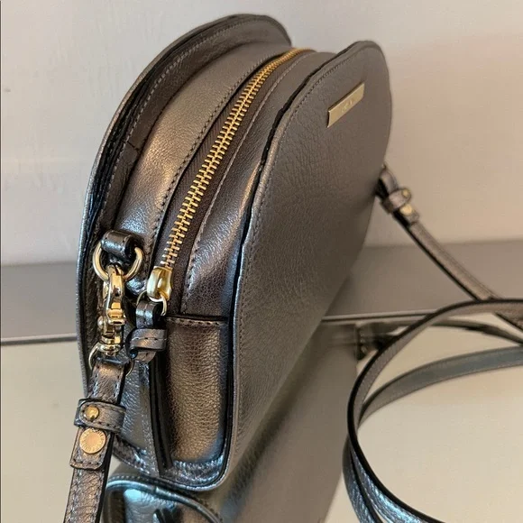 🆕 BRAHMIN Leah Anthracite Moonlit Crossbody Bag Genuine Leather - Picture 4 of 16